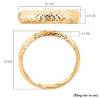 9K Yellow Gold Diamond Cut Band Ring