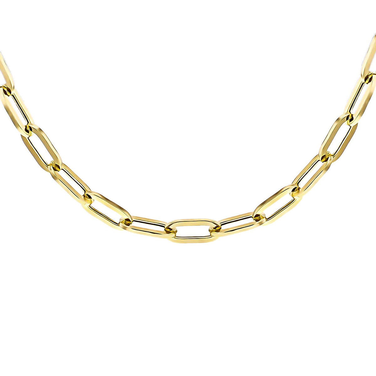 Italian Made Close Out Deal- 9K Yellow Gold Paper Clip Necklace (Size 24) With Lobster Clasp, Gold Wt. 11.80 GmsÂ  7269922 0