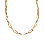 9K Yellow Gold Paper Clip Necklace (Size 24), Gold Wt. 11.00 Gms