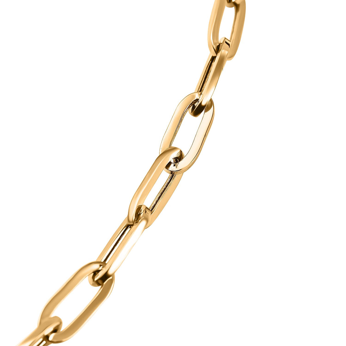 Italian Made Close Out Deal- 9K Yellow Gold Paper Clip Necklace (Size 24) With Lobster Clasp, Gold Wt. 11.80 GmsÂ  7269922 3