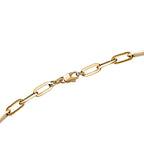 9K Yellow Gold Paper Clip Necklace (Size 24), Gold Wt. 11.00 Gms
