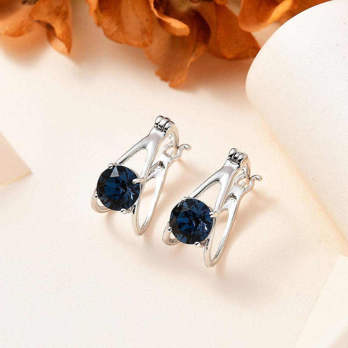 Montana Finest Austrian Crystal Earrings in Platinum Overlay Sterling Silver 2.35 Ct. 7661742 1