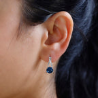 Montana Finest Austrian Crystal Earrings in Platinum Overlay Sterling Silver 2.35 Ct.