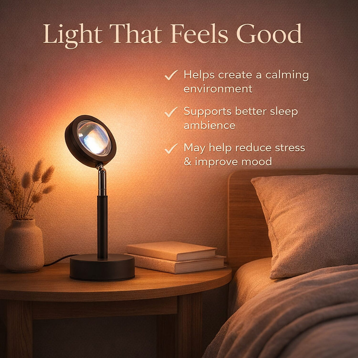 Mood Projection Sunset Lamp With 4 Colourful Film Filters - May Improve Sleep Quality 8094370 3
