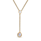 Premium Rainbow Moonstone Necklace (Size - 20) in 18K Yellow Gold Vermeil Plated Sterling Silver 2.17 Ct.