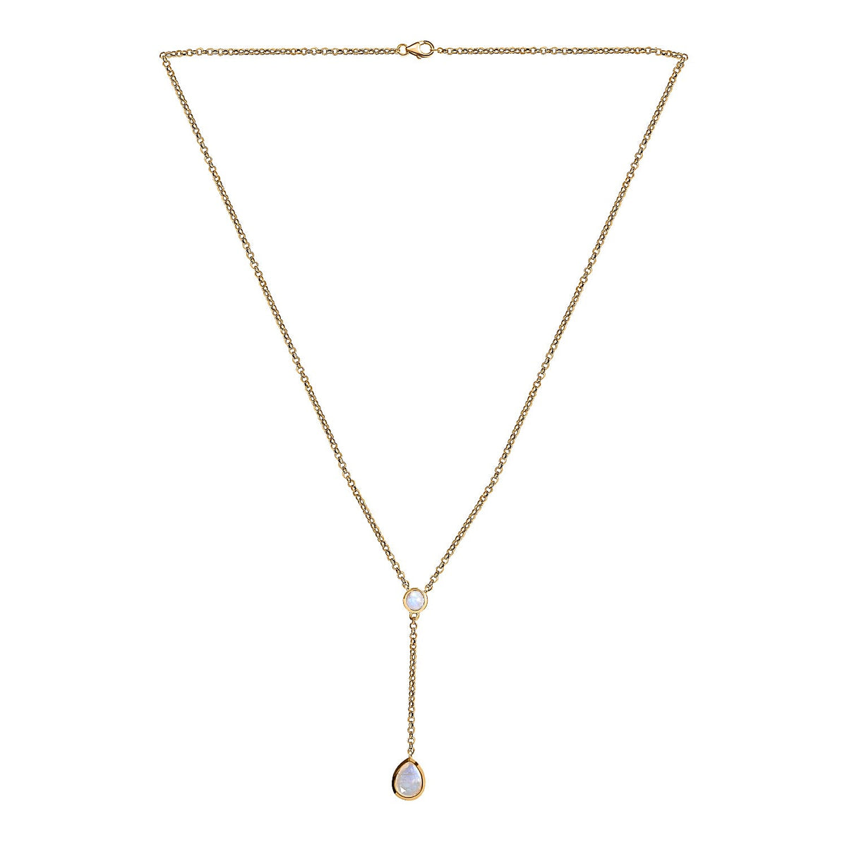 Premium Rainbow Moonstone Necklace (Size - 20) in 18K Yellow Gold Vermeil Plated Sterling Silver 2.17 Ct. 7533160 4