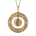Moon Glow Stone Solitaire Pendant with Chain (Size 20) in 18K Yellow Gold Vermeil Plated Sterling Silver 6.50 Ct, Silver Wt 6.80 GM