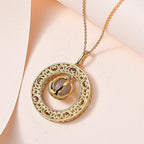 Moon Glow Stone Solitaire Pendant with Chain (Size 20) in 18K Yellow Gold Vermeil Plated Sterling Silver 6.50 Ct, Silver Wt 6.80 GM