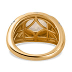 The Lunar Collection - Moon Glow Stone & Natural Zircon Ring in 18K YG Vermeil Plated Sterling Silver 3.00 Ct.