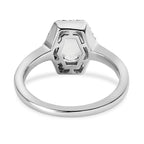 Moon Glow Stone & Natural Zircon Ring in Platinum Overlay Sterling Silver 1.63 Ct.