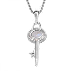 Moon Glow Moonstone & Natural Zircon Pendant with Chain (Size 20) in Rhodium Overlay Sterling Silver 1.92 Ct