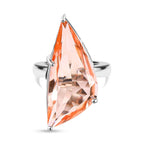 JCK Vegas Find- MorganiteTriplet Quartz Rare Fancy Cut Ring With Pure Brass Coating 18.33 Ct.