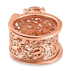 Colour of 2024- Morganite Color Quartz Filigree Ring 4.00 Ct.