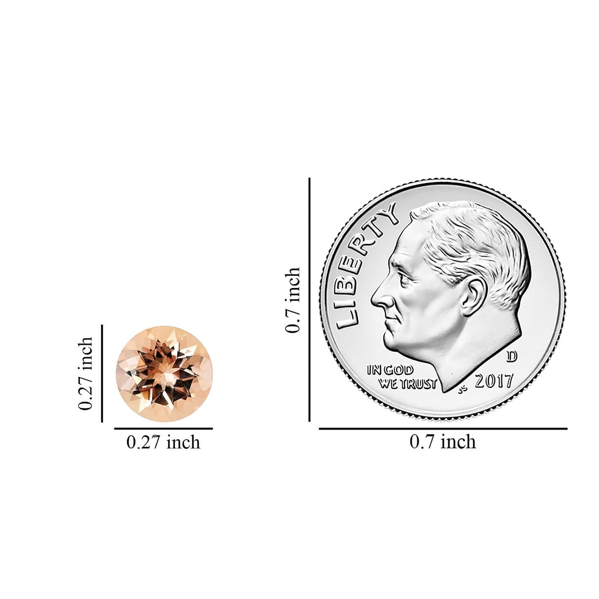 1 Ct. AAAA Morganite Loose Gemstone in Round Shape (7 MM) 7773334 3