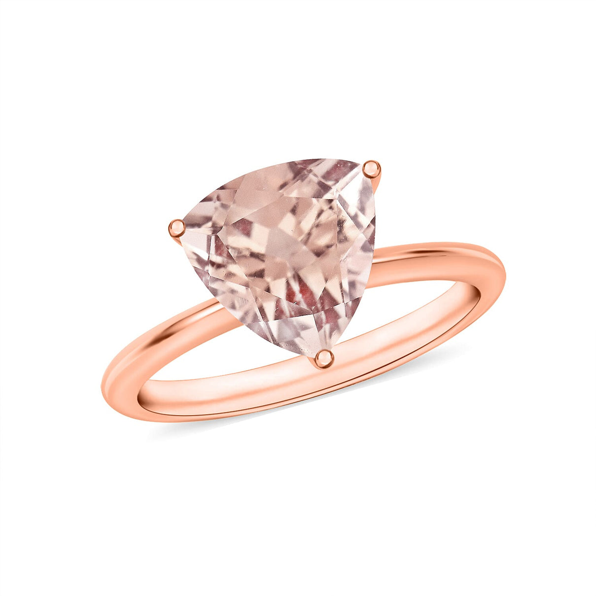 Morganite Ring in Vermeil Rose Gold Sterling Silver 1.30 Ct 7719068 0