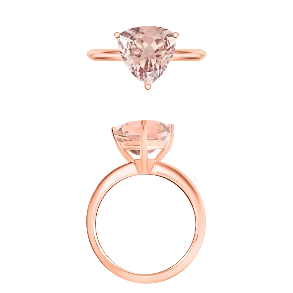 Morganite  Ring in Vermeil RG Sterling Silver 1.30 ct  1.300  Ct.
