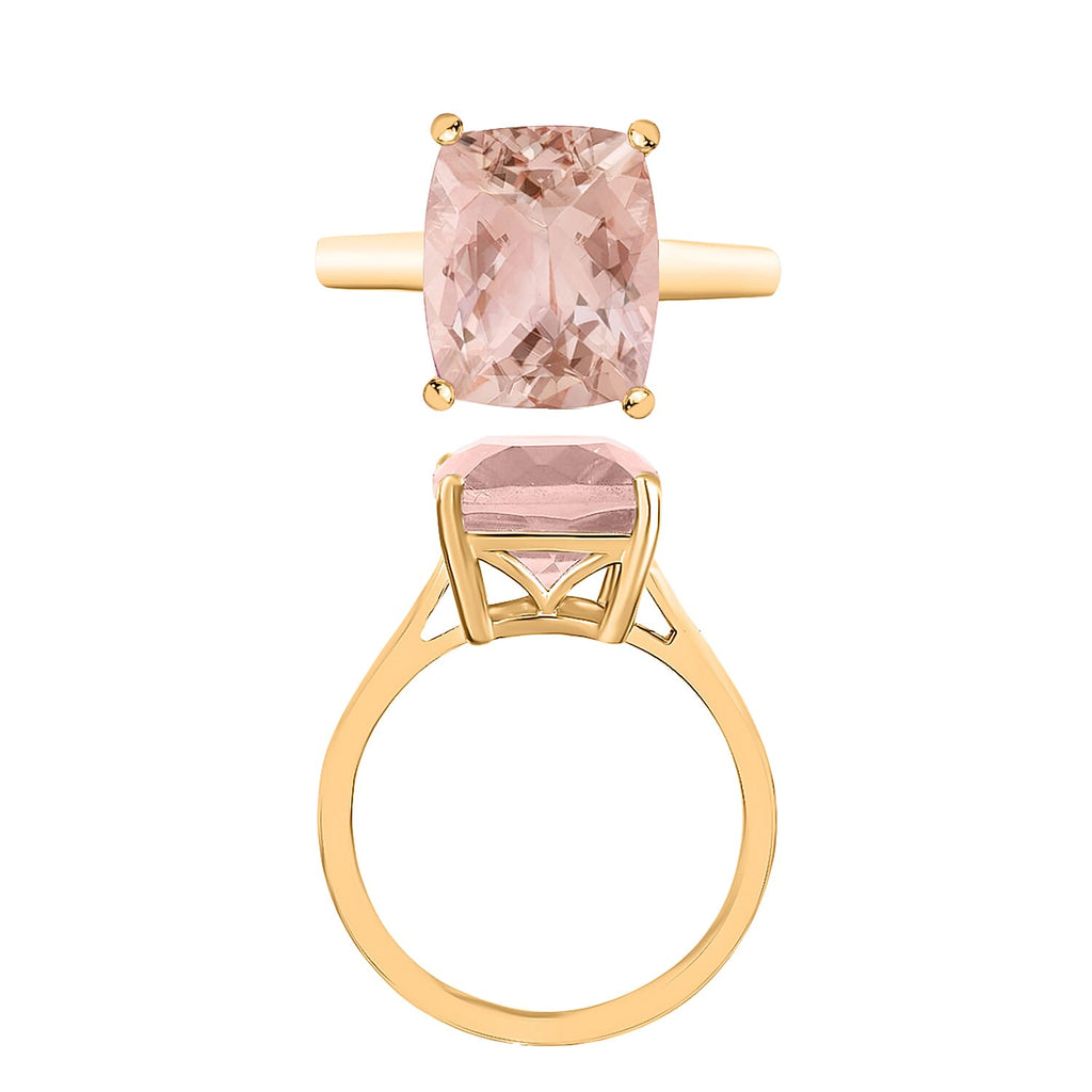 Morganite  Ring in Vermeil YG Sterling Silver 4.95 ct  4.950  Ct.