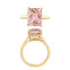 Morganite  Ring in Vermeil YG Sterling Silver 4.95 ct  4.950  Ct.