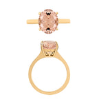 Morganite  Solitaire Ring in Vermeil YG Sterling Silver 2.40 ct  2.400  Ct.