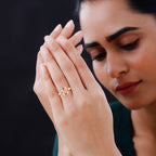 Morganite  Solitaire Ring in Vermeil YG Sterling Silver 4.40 ct  4.400  Ct.