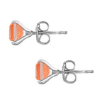 Morganite Colour Quartz Stud Earrings in Platinum Overlay Sterling Silver 2.57 Ct