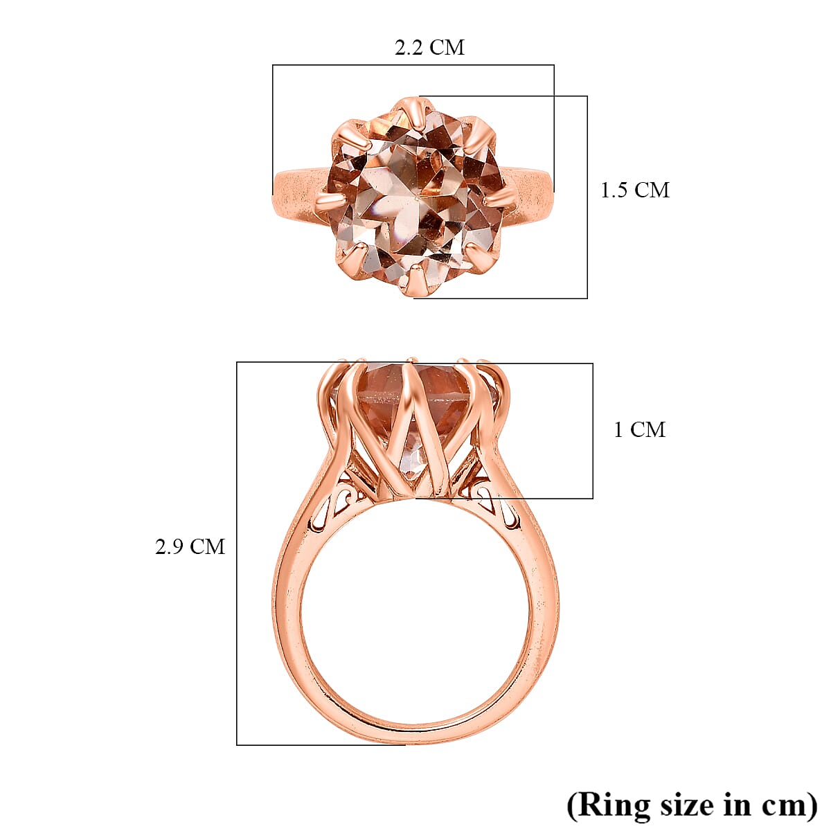 Morganite Triplet Quartz Ring 6.871  Ct. 7859122 10