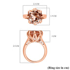 Morganite Triplet Quartz Ring 6.871  Ct.