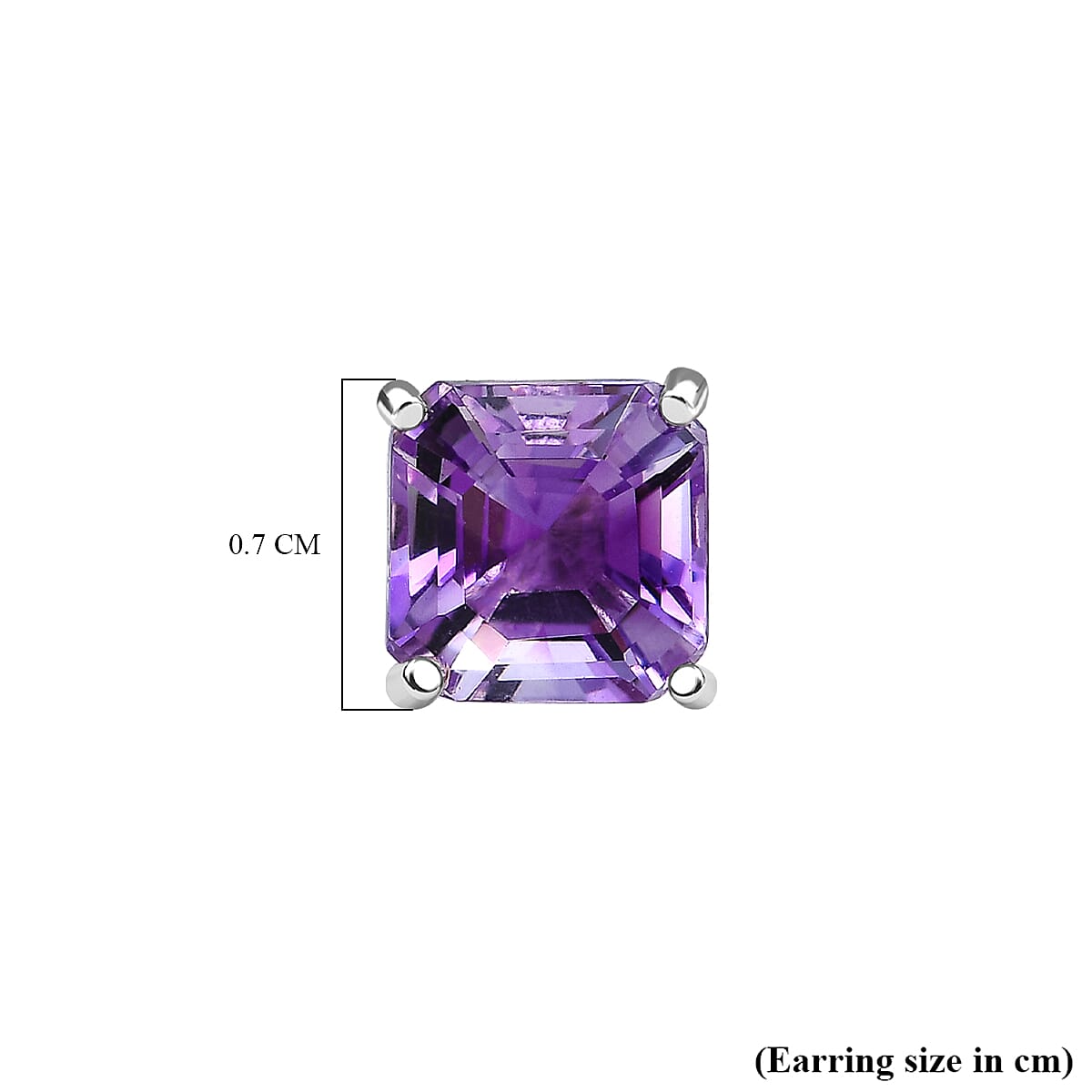 Moroccan Amethyst Solitaire Stud Earrings in Sterling Silver 2.07 Ct 7561599 5