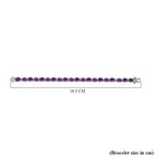 Moroccan Amethyst Tennis Bracelet (Size - 7.5) in Platinum Overlay Sterling Silver 19.10 Ct, Silver Wt. 15.60 GM