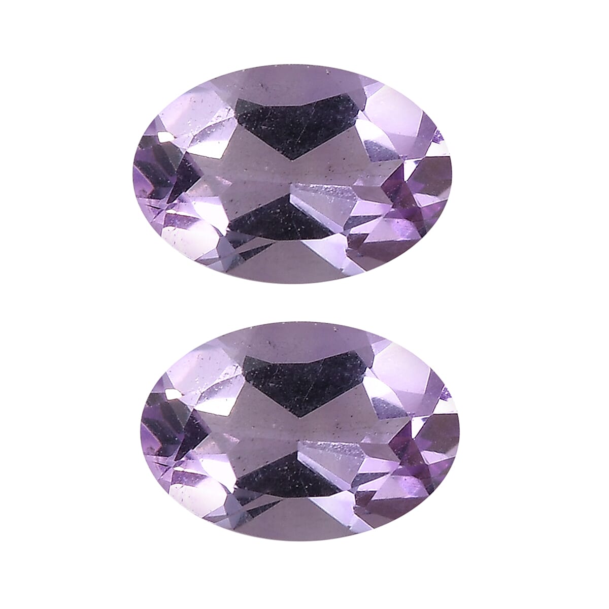 Set of 2 Moroccan Amethyst Loose Gemstones in Oval Shape (6x4mm) 7827399 0