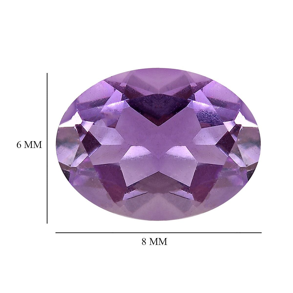 Moroccan Amethyst Loose Gemstone in Oval Cut (8x6 mm) 7733690 4