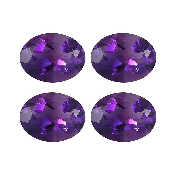 Set of 4 A Moroccan Amethyst Loose Gemstones in Oval Shape (9x7mm) 6.47 ct. 8024892 1