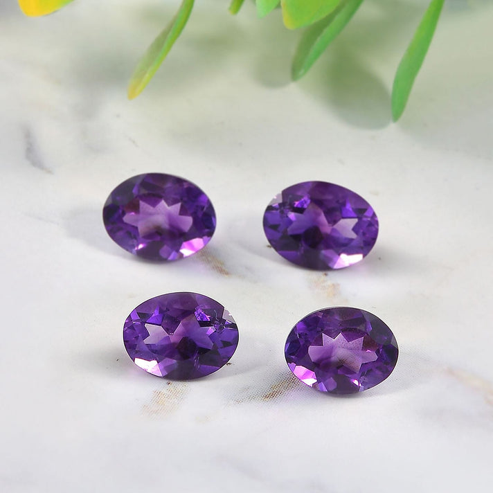 Set of 4 A Moroccan Amethyst Loose Gemstones in Oval Shape (9x7mm) 6.47 ct. 8024892 2