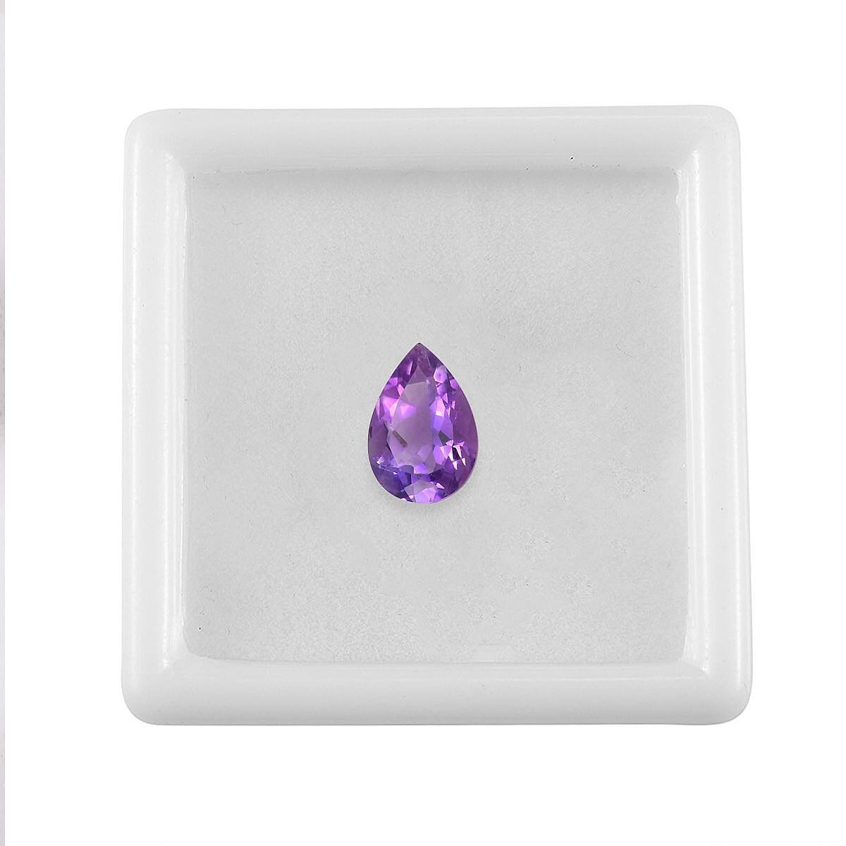 A Moroccan Amethyst Loose Gemstone in Pear Shape (10x7mm) 1.65 ct. 8024860 3
