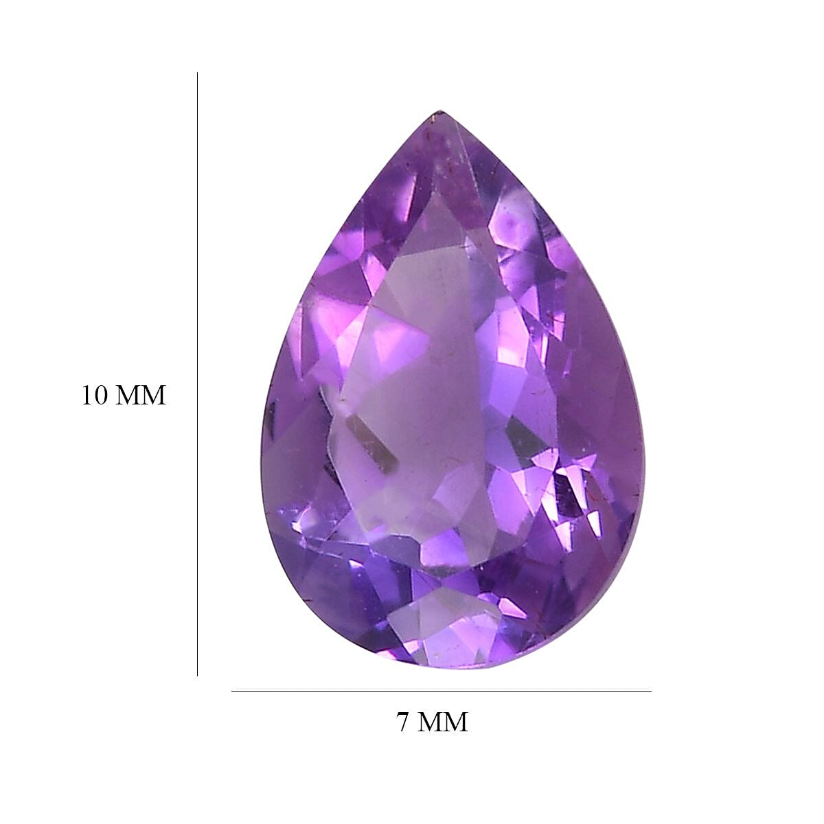A Moroccan Amethyst Loose Gemstone in Pear Shape (10x7mm) 1.65 ct. 8024860 4