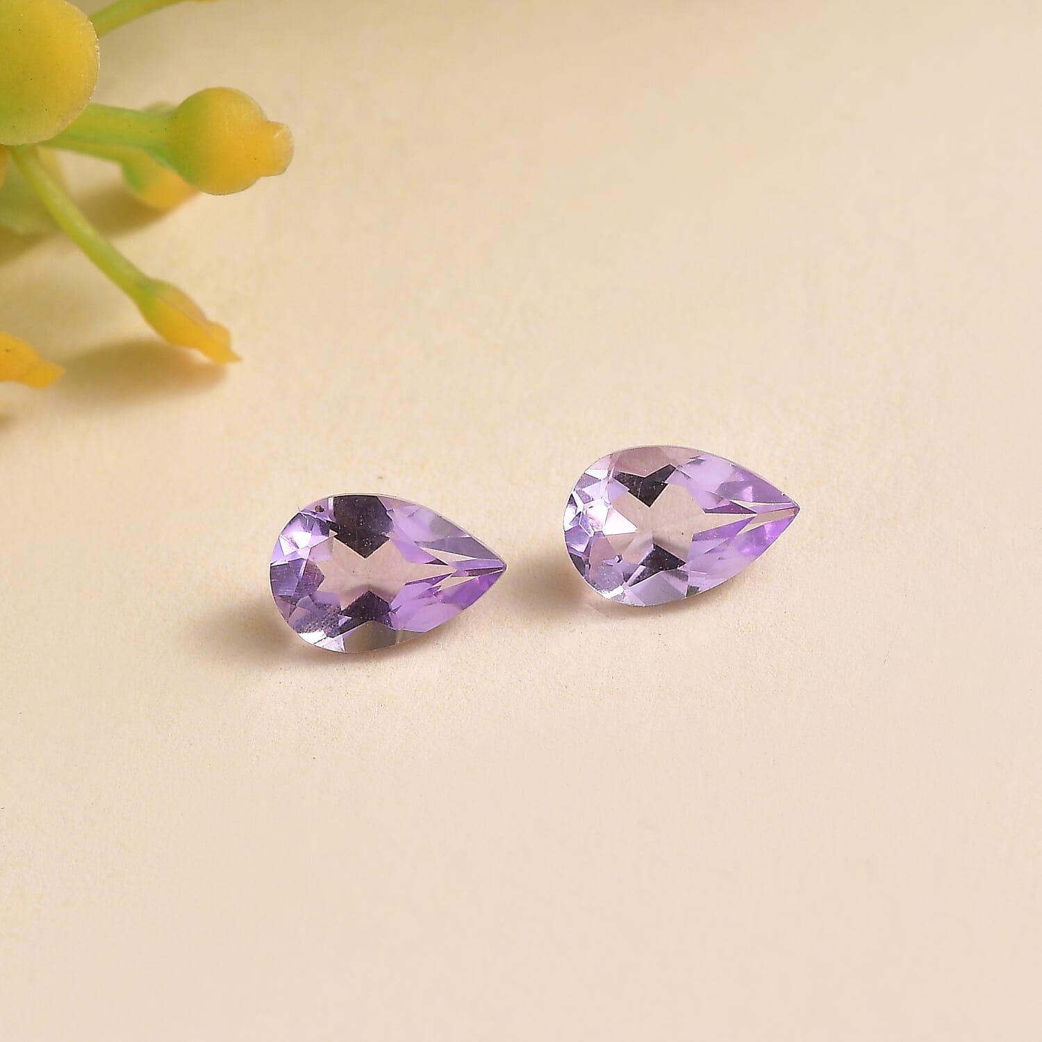Set of 2 Moroccan Amethyst Loose Gemstones in Pear Shape (6x4mm) 7817230 2