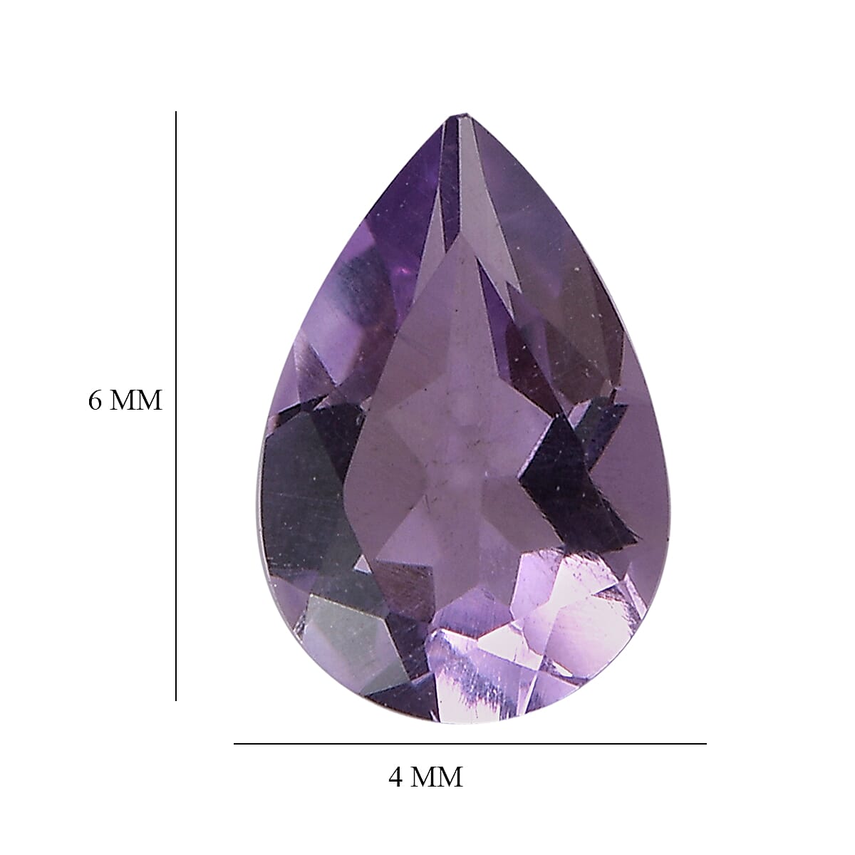 Set of 2 Moroccan Amethyst Loose Gemstones in Pear Shape (6x4mm) 7817230 5