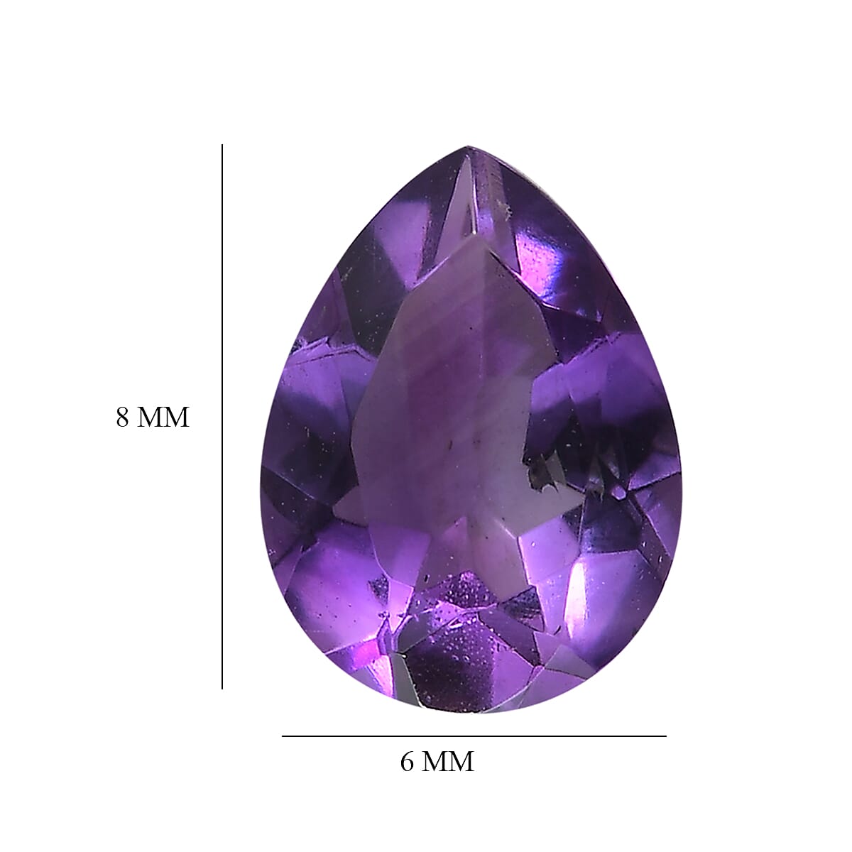Moroccan Amethyst Loose Gemstone in Pear Shape (8x6mm) 7827401 5
