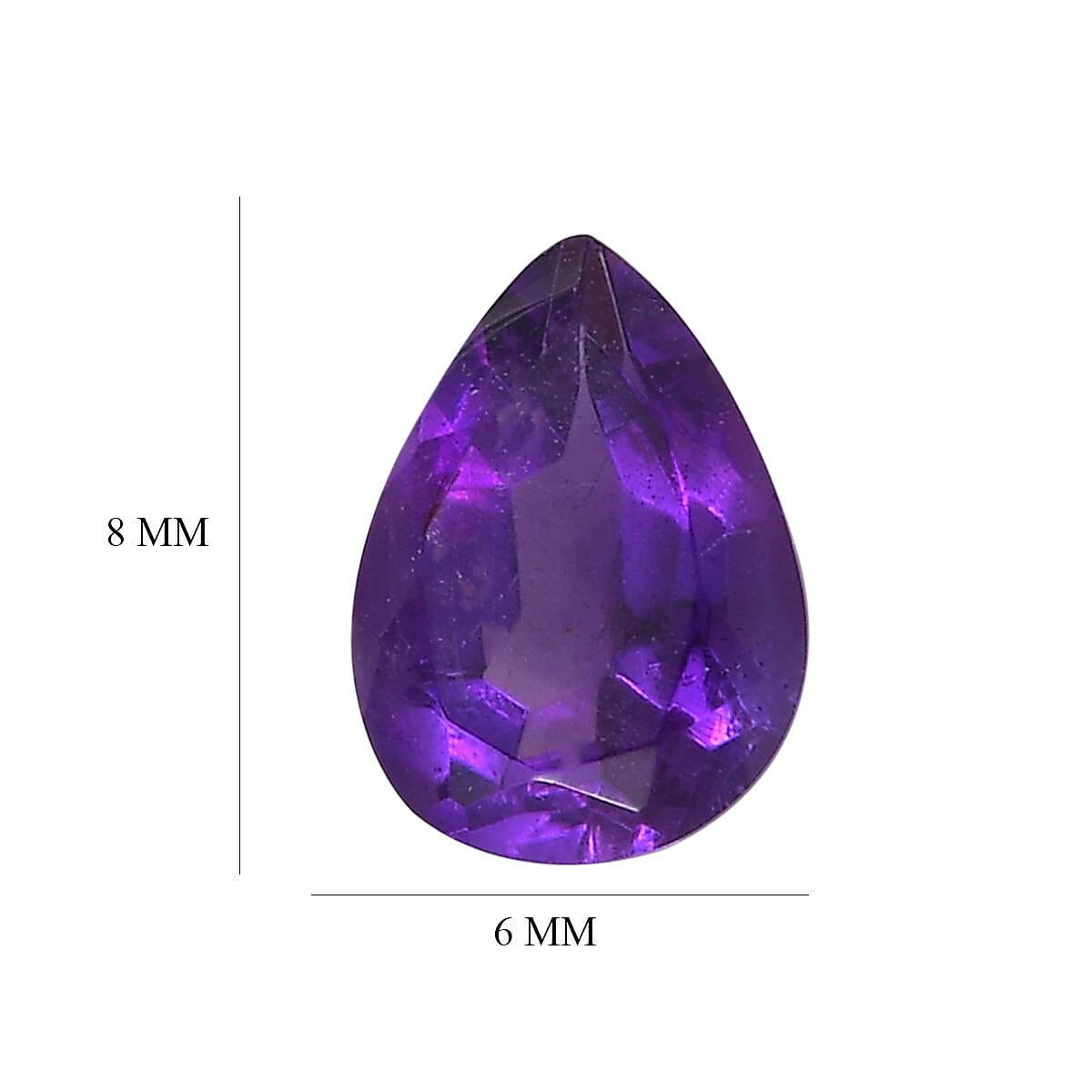 3A Moroccan Amethyst Loose Gemstone in Pear Shape (8x6mm) 0.95 ct. 8024861 4