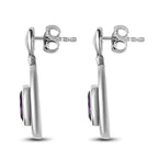 Moroccan Amethyst Solitaire Earrings in Platinum Overlay Sterling Silver 2.33 Ct, Silver Wt 5.70 Ct.