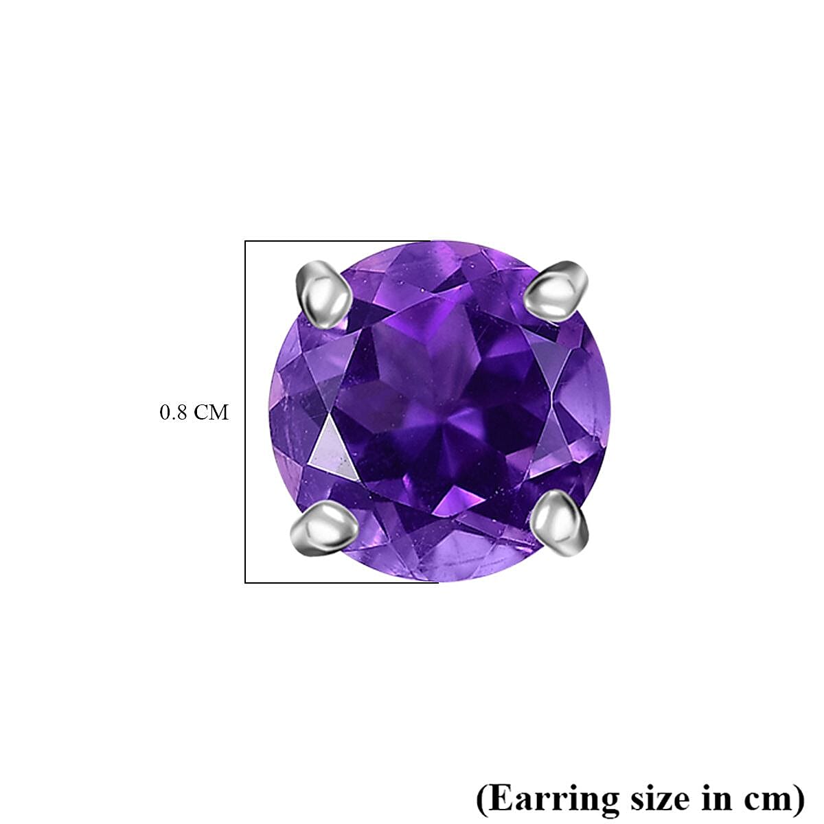 Natural Moroccan Amethyst Twilight Drops Stud Push Post Earring with Push Back in Rhodium Overlay Sterling Silver 2.61 Ct. 8157746 5