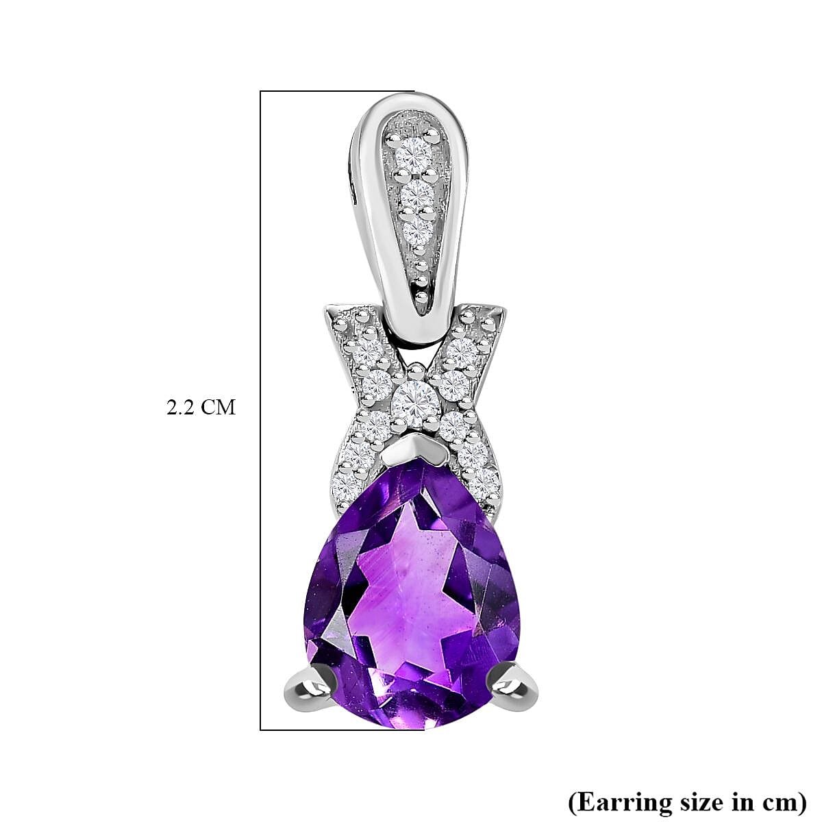 Moroccan Amethyst and Natural Zircon Drop Earrings in Rhodium Overlay Sterling Silver 3.35 Ct 7807620 6