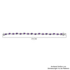 Moroccan Amethyst & Natural Zircon Tennis Bracelet (Size - 7,5) in Rhodium Overlay Sterling Silver 9.07 Ct, Silver Wt. 13.00 GM