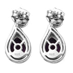 Moroccan Amethyst & Natural Zircon Earrings in Platinum Overlay Sterling Silver 2.30 Ct.