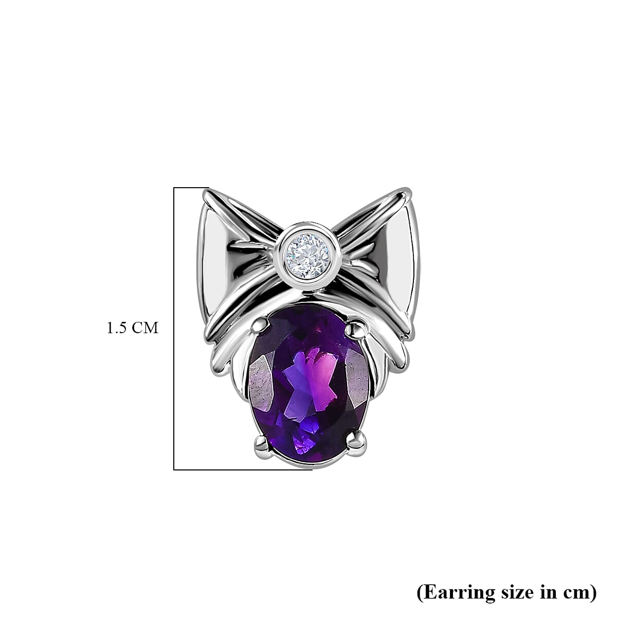 Moroccan Amethyst &amp; Natural Zircon Earrings in Platinum Overlay Sterling Silver 2.44 Ct. 7700052 5