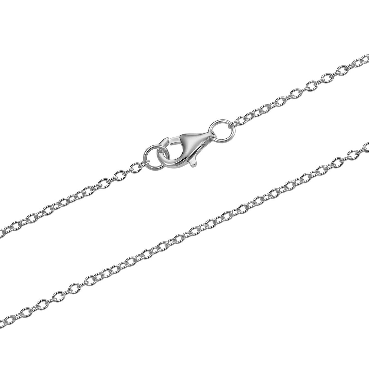 Natural Moss Agate Pendant with Chain (Size 20) with Lobster Clasp in Rhodium Overlay Sterling Silver 50.00 Ct. 4409370 5