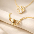 Cubic Zirconia Necklace (Size - 17.5 Inch with Ext) in Gold Plated Sterling Silver