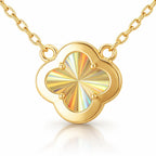 Cubic Zirconia Necklace (Size - 17.5 Inch with Ext) in Gold Plated Sterling Silver