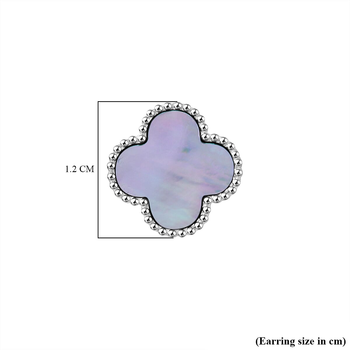 Designer Inspired Mother of Pearl Clover Earrings in Rhodium Overlay Sterling Silver 7813927 4