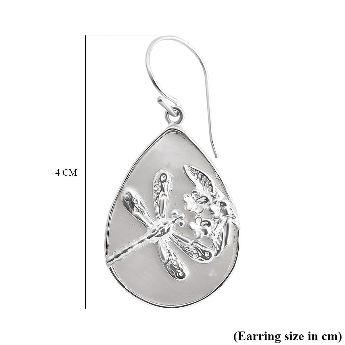 Mother Of Pearl Earring with Hook Sterling Silver, Silver Wt. 5.00 Gms. 8216701 4